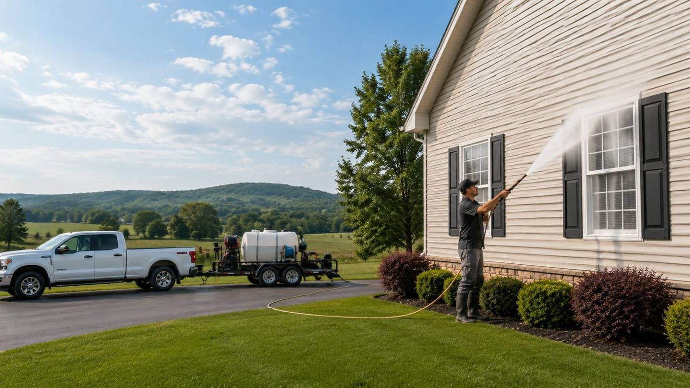 Residential pressure washing in Central PA